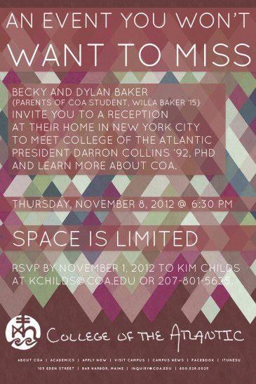 Porcupine Design College of the Atlantic Admission Email Campaign Graphic