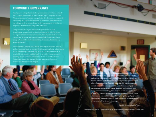 Porcupine Design College of the Atlantic Admission Guidebook Graphics