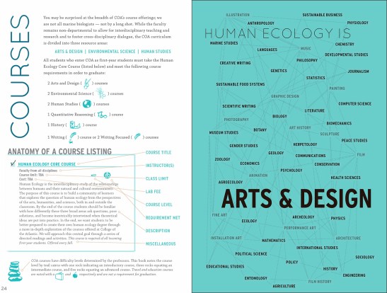 Porcupine Design College of the Atlantic Admission Guidebook Graphics