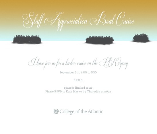 Staff Boating Invitation